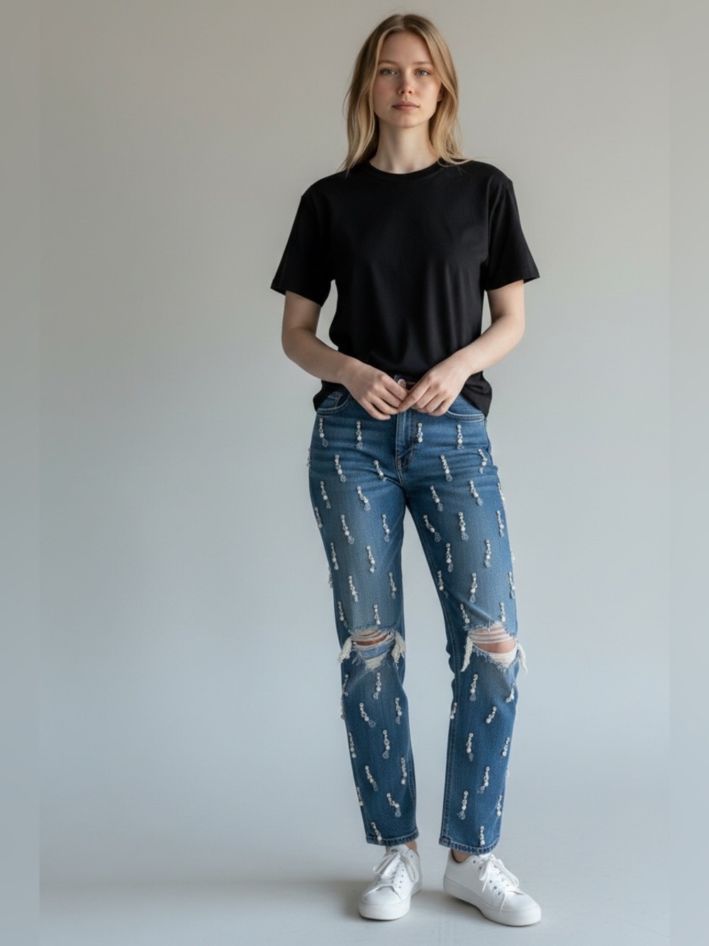 Dsquared2 Beaded Crystal Embellished Boston Jeans Size 36